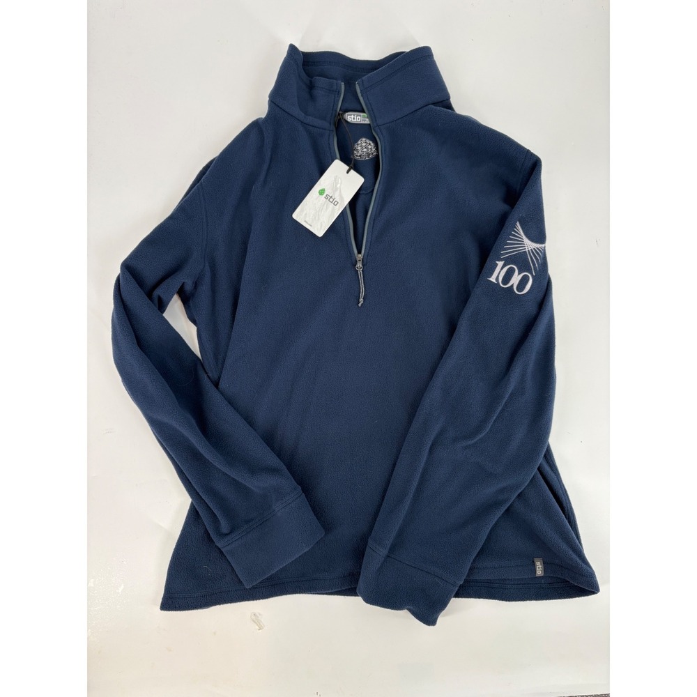 Stio Mens Turpin Fleece Half Zip Mountain Shadow Blue Pullover 200794-410 LG